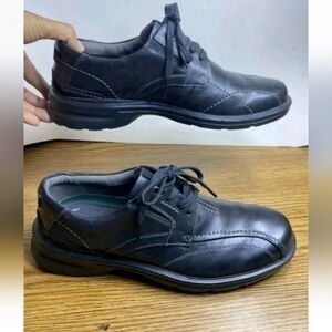 Clarks Collection Extreme Comfort Men's Black Leather Shoes Size 9M Lace Up